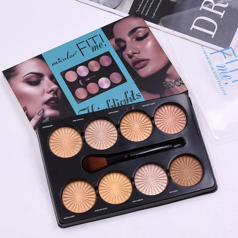 new12-8 Color Matte Trimming Makeup Palette Face Foundation White Brown Female Cosmetic Easy To Color Lasting Nature Water Proof