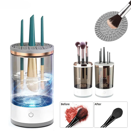 Electric Makeup Brush Cleaner Rechargeable Makeup Brushes Cleaning Tool Automatic Makeup Brush Cleaning Stand Device