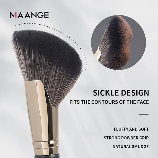 MAANGE Dense Blush Bronzer Brush Angled Makeup Brush Premium Brush Perfect For Face Contouring Highlighting For Creams Powders