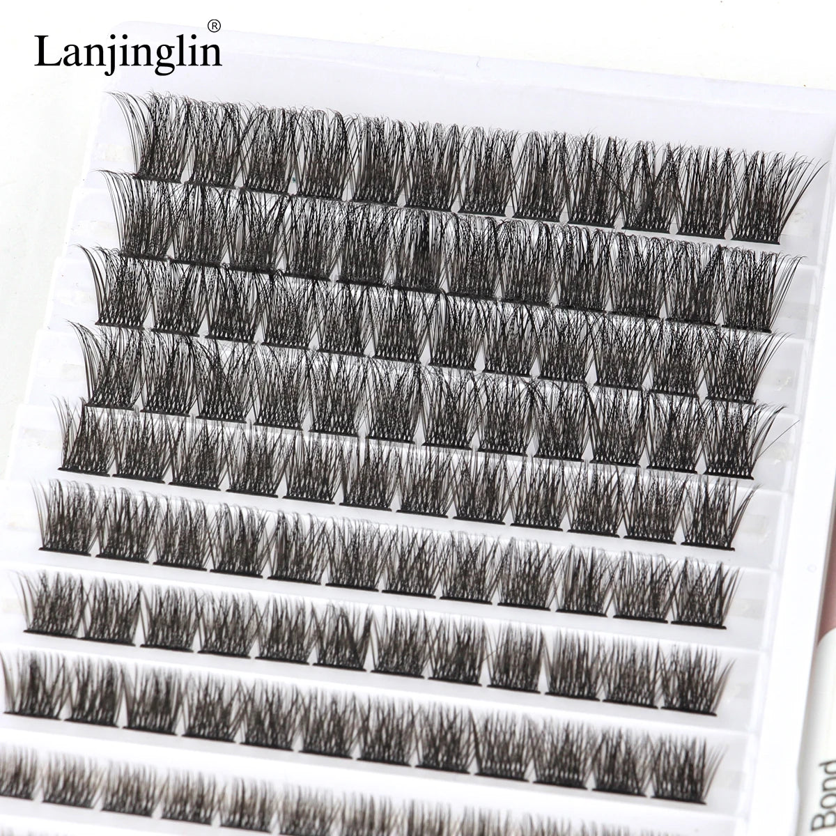 Diy Lashes Extension Kit Soft 120/200 Cluster False Eyelash Long Lasting Bond and Seal Glue Tweezers Makeup Tool Individual Lash