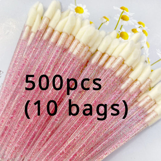 500Pcs Disposable Lip Brush Makeup Brushes Lash Extension Mascara Applicator Lipstick Wands Cosmetic Tools